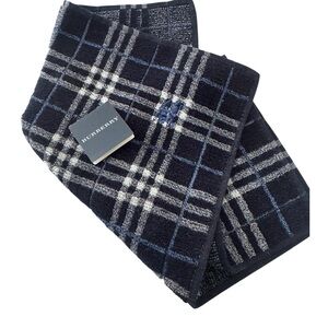 Burberry Blue and White Checkered Washcloth